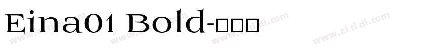 Eina01 Bold字体转换